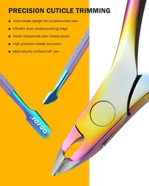 BEZOX Cuticle Clippers with Cuticle Pusher Set - Precise Cuticle Nipper and Under Nail Cleaner Kit