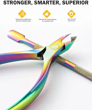 BEZOX Cuticle Clippers with Cuticle Pusher Set - Precise Cuticle Nipper and Under Nail Cleaner Kit