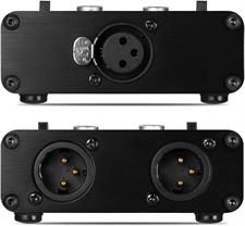 Douk Audio 2 Way XLR Balanced Stereo Audio Switcher Passive A/B Mini Switch Box Mixer Sound Splitter (KN102, 1-IN-2-OUT)