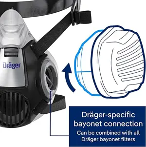Dräger X-plore 3300 Half-Face Respirator Mask NIOSH Approved (Made in Germany) 