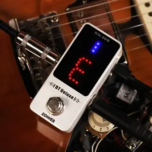 Donner Tuner Pedal DT Deluxe Chromatic Guitar Tuner Pedal for Electric Guitar and Bass ± 1 Cent USB or 9V Power Supply True Bypass
