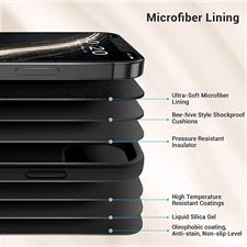 Elando Case Compatible with iPhone 12 Case and iPhone 12 Pro Case, Liquid Silicone Slim Shockproof Phone Case with Anti-Scratch Microfiber Lining, 6.1 inch, Black