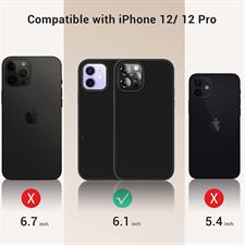 Elando Case Compatible with iPhone 12 Case and iPhone 12 Pro Case, Liquid Silicone Slim Shockproof Phone Case with Anti-Scratch Microfiber Lining, 6.1 inch, Black