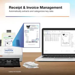 Epson RapidReceipt RR-600W Wireless Desktop Color 2-Sided Receipt & Document Scanner with ScanSmart AI PRO