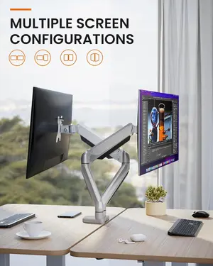 ErGear Dual Arm Monitor Mount LCD LED Stand Gas Spring Full Motion for 13 to 32 inch 