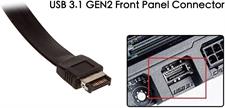 EZDIY-FAB 2-Port USB3.0 Type A and USB3.1 Type C GEN 2-5.25 inch Front Panel USB Hub with 20 pin Connector- 73 cm Cable, Metal Front Panel USB Hub