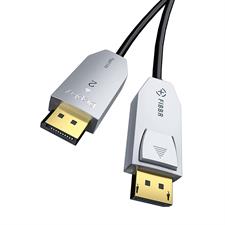 FIBBR 8K DisplayPort 1.4 Fiber Optic Cable DP to DP Cable 32.4Gbps Freesync for Gaming Monitor Graphics Card Laptop TV (15M)