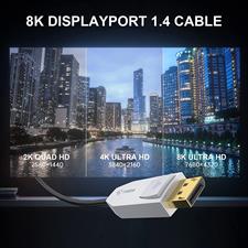 FIBBR 8K DisplayPort 1.4 Fiber Optic Cable DP to DP Cable 32.4Gbps Freesync for Gaming Monitor Graphics Card Laptop TV (15M)