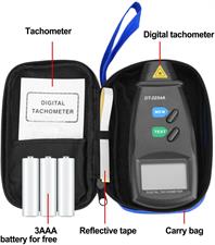 FITNATE Digital RPM Tachometer, Non-Contact Rotation Photo, 2.5 ~ 99,999 RPM Accuracy DT-2234A