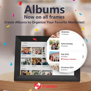 FRAMEO Photoframe 10 Inch Smart WiFi Digital Photo Frame 1280x800 IPS LCD Touch Screen 32GB 