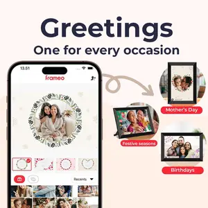 FRAMEO Photoframe 10 Inch Smart WiFi Digital Photo Frame 1280x800 IPS LCD Touch Screen 32GB 