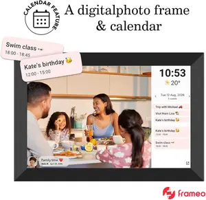 FRAMEO Photoframe 10 Inch Smart WiFi Digital Photo Frame 1280x800 IPS LCD Touch Screen 32GB 