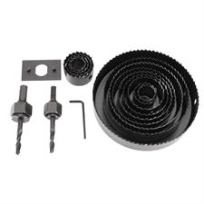 FreeTec 16 Hole Steel Saw Kit Metal Circle Cutter Round Drill Bits Wood Alloy Downlights 19-127mm