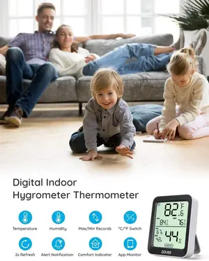 Govee Indoor Hygrometer Thermometer H5075 with Bluetooth App Control 