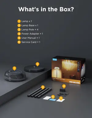 Govee Uplighter Floor Lamp RGBIC Ripple Projector 