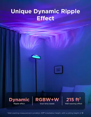Govee Uplighter Floor Lamp RGBIC Ripple Projector 