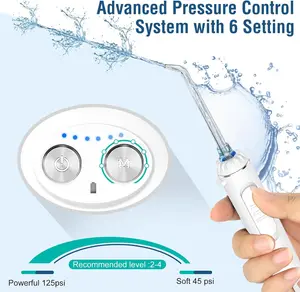 H2ofloss Water Dental Flosser Cordless Oral Irrigator Teeth Pick 6 Modes Portable Rechargeable 