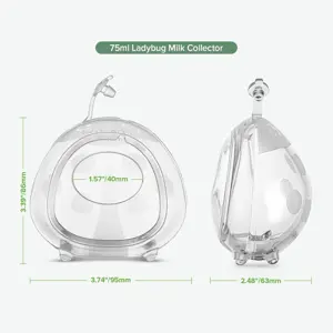 haakaa Ladybug Silicone Breast Milk Collector Pump Breast Shells Nursing Cup 2.5oz/75ml