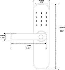 HAIFUAN M20 Bluetooth Digital Fingerprint Electric Door Lock Unlock with Card, Code, App (Compatible with Alexa) (Left Hand Door Only)