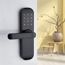 HAIFUAN M20 Bluetooth Digital Fingerprint Electric Door Lock Unlock with Card, Code, App (Compatible with Alexa) (Left Hand Door Only)