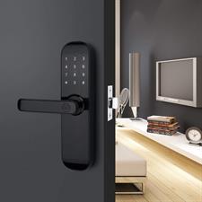 HAIFUAN M20 Bluetooth Digital Fingerprint Electric Door Lock Unlock with Card, Code, App (Compatible with Alexa) (Left Hand Door Only)