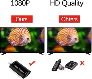 HDMI Video Capture Card, USB 2.0 1080P Audio Video Game Capture Card, Computer Capture Device, for Windows/Android/OS X, or Streaming, Gaming