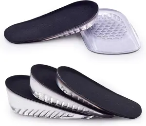 SAUDEfoot Gel Height Increase Heel Insoles Invisible Shoe Lifts Inserts Shock Absorption Heel Pads 3cm (2 Pairs)