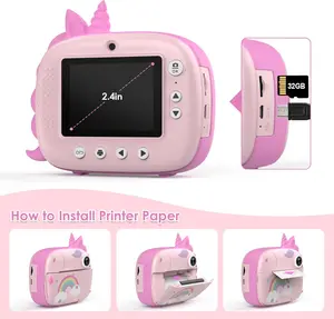 HiMont Dual Instant Print Camera Selfie Digital Camara for Kids 