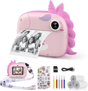 HiMont Dual Instant Print Camera Selfie Digital Camara for Kids 