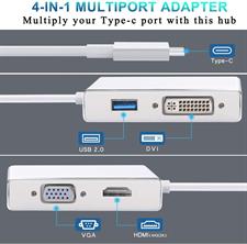 Huiheng USB Type C to HDMI DVI VGA 4K USB 3.0 USB Hub Multiport Adapter