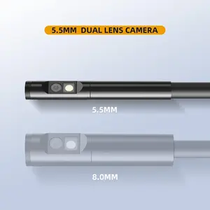 ILIHOME 5.5 mm Dual Camera Endoscope 4.5 Inch IPS Screen 1080P Digital Borescope Inspection Camera