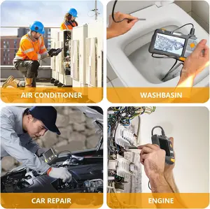 ILIHOME 5.5 mm Dual Camera Endoscope 4.5 Inch IPS Screen 1080P Digital Borescope Inspection Camera