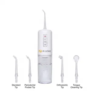 IN:SOME Water Flosser Oral Irrigator Portable and Rechargeable with 4 Tips
