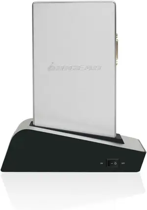 IOGEAR Metal Vault Dock USB 3.0 Docking Station with Built-In Backup Drive Enclosure GUD310 red