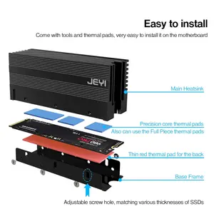 JEYI M.2 SSD HeatSink Cooler, Heavy Duty Aluminum Convective Heat Sink