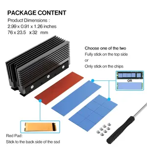 JEYI M.2 SSD HeatSink Cooler, Heavy Duty Aluminum Convective Heat Sink