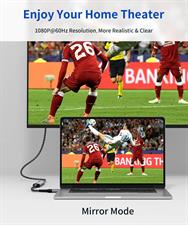 JSAUX (Male to Female) DP Display Port to HDMI Converter 1080P@60Hz Nylon Braided Aluminum Shell