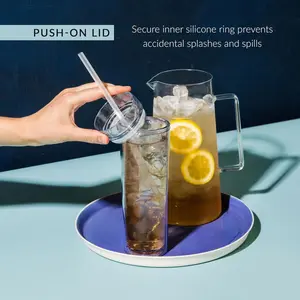 JVR Water Bottle Double Wall Insulated Acrylic Tumblers with Straw and Lid Hot and Cold 450ml 