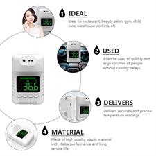 K3X Non-contact Infrared Thermometer, Wall-Mounted Forehead Thermometers with Tripod Bracket Fixed Support 1.6M 1/4 Screw Tooth