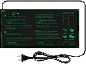 LERWAY Seedling Heat Mat Waterproof Heating Pad 52x25cm for Greenhouse Growing Seed Starter Hydroponics Germination Cloning Plant Propagation Incubator Hatch Breed 21W