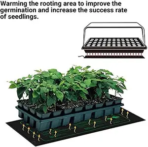 LERWAY Seedling Heat Mat Waterproof Heating Pad 52x25cm for Greenhouse Growing Seed Starter Hydroponics Germination Cloning Plant Propagation Incubator Hatch Breed 21W