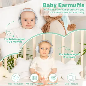 Little Ears 2-in-1 Baby Ear Muffs Noise Protection Headphones Grey 