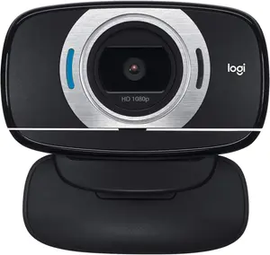 Logitech Laptop Webcam Full HD C615 with Fold-and-Go Design 360-Degree Swivel 1080p Camera
