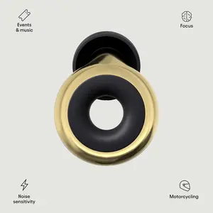 Loop Experience Plus Earplugs High Fidelity Hearing Protection for Musicians, DJs, Festivals, Concerts and Nightlife 18dB & NRR 7 Noise Reduction Ear Plugs Gold
