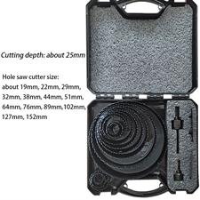 Meterk Hole Saw Kit, 17 Pcs 3/4"-6" Set, With Mandrel, Hexagon Wrench And Cork Mounting Plate, Pvc Board And Plastic Board Drilling