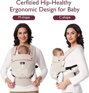 Momcozy PureHug Baby Carrier Made of 100% premium cotton for 7-45 lbs