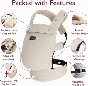 Momcozy PureHug Baby Carrier Made of 100% premium cotton for 7-45 lbs