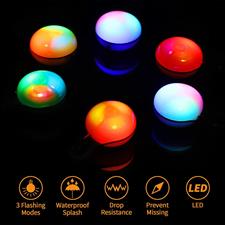 morpilot Dog Cat Collar Light, 6PCS Colorful Clip-On Dog Lights for Collars Waterproof Safety Pet Light for Night Walking with 3 Flashing Modes