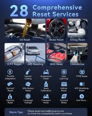 MUCAR OBD2 Scanner Diagnostic Tool CS90 with 28+ Reset Service, Engine Powertrain Car Scanner, ABS Code Reader, SRS Scan Tool