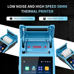 NETUM Handheld PDA Android 11.0 POS Terminal Receipt Printer
